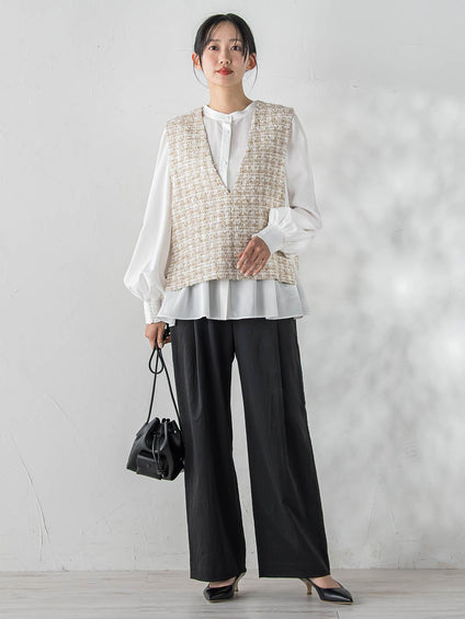 2WAYシアーペプラムシャツ