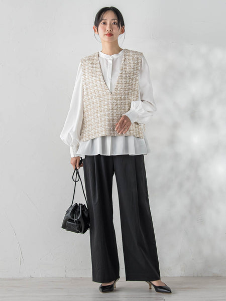 2WAYシアーペプラムシャツ