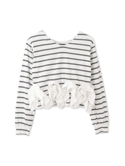 ラッフルヘムクロプトプルオーバー