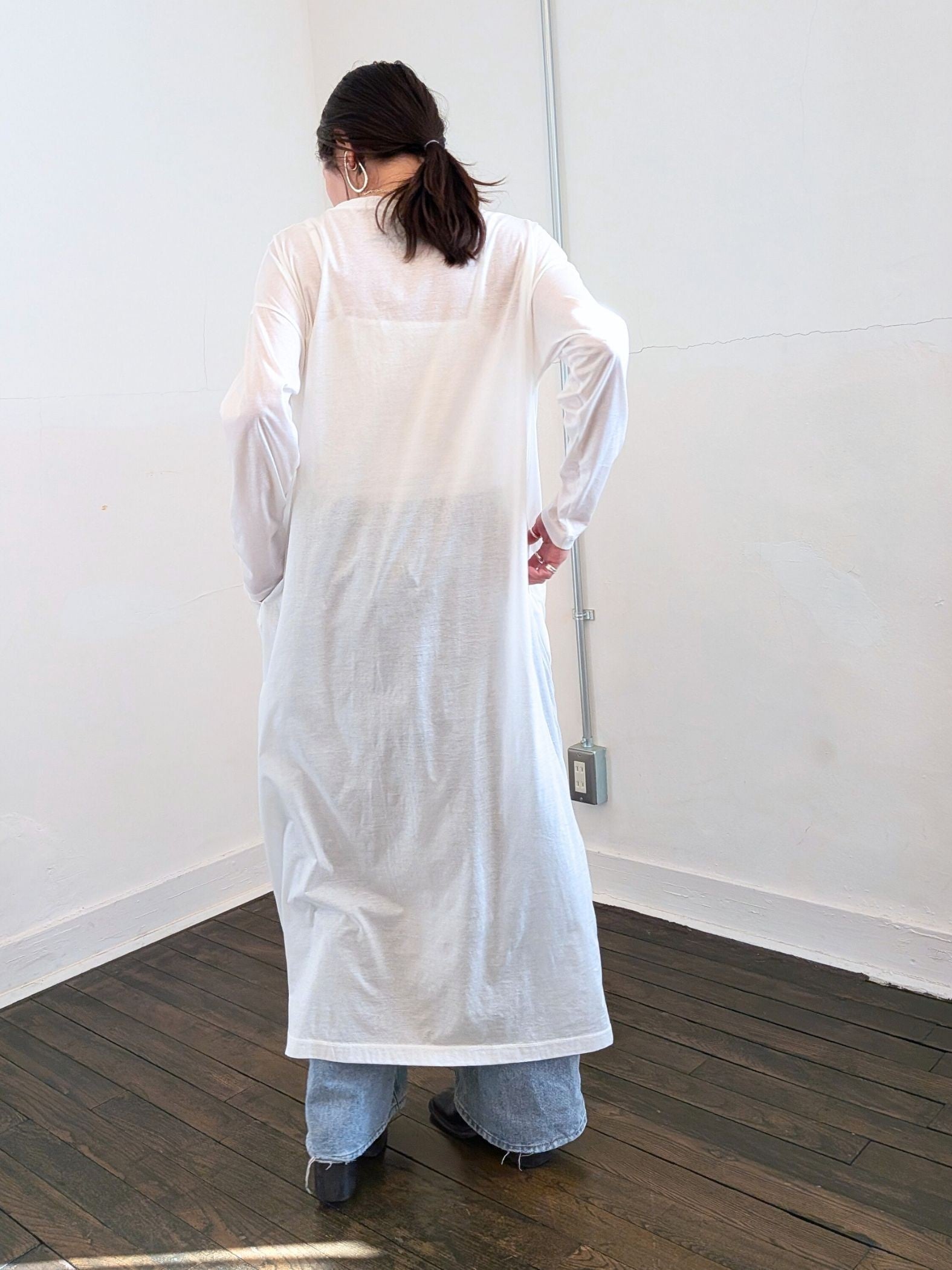 《予約販売》sheer long dress 　【日本製】