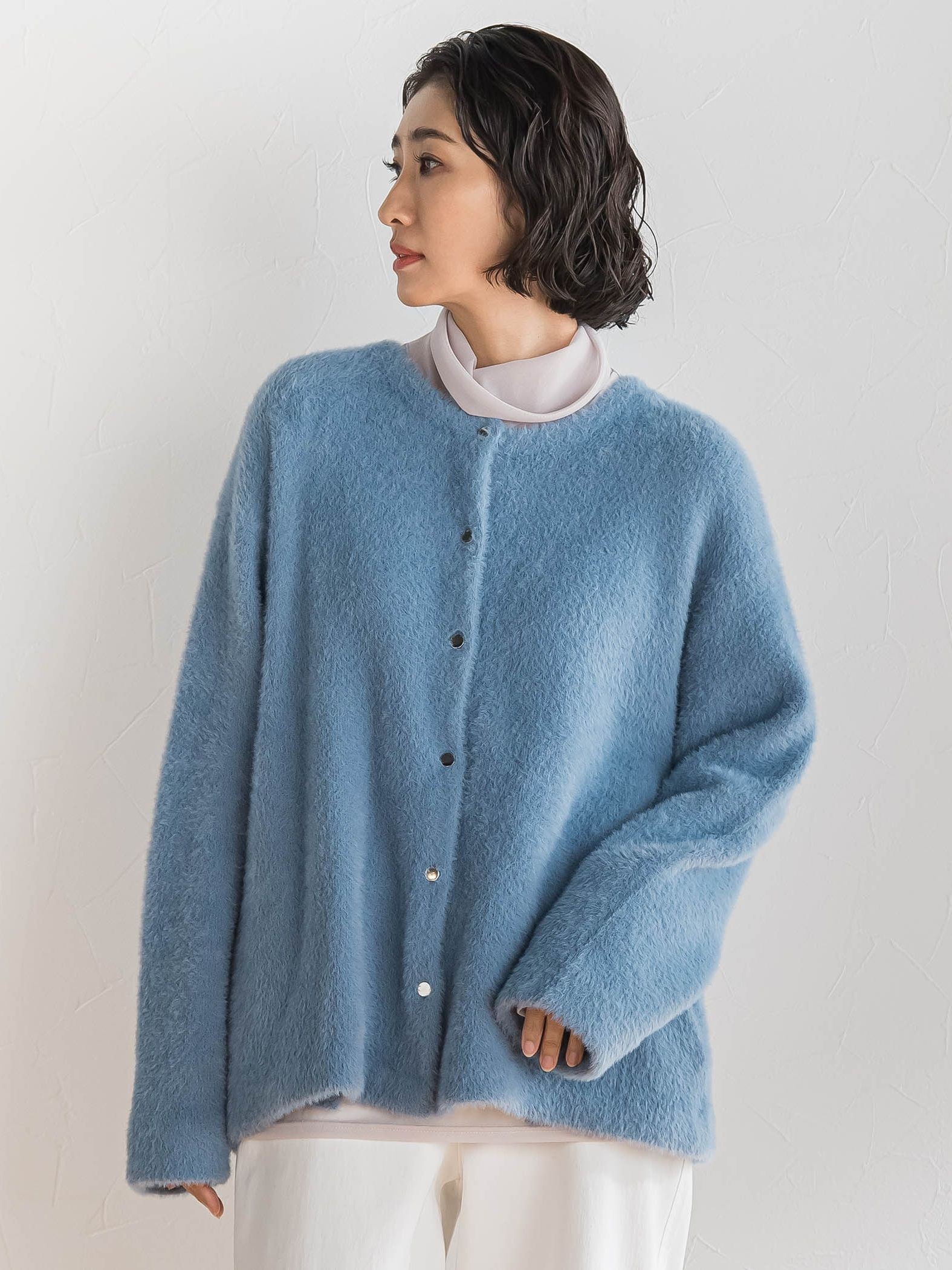 【大きいサイズ】シアー切り替えカットソー