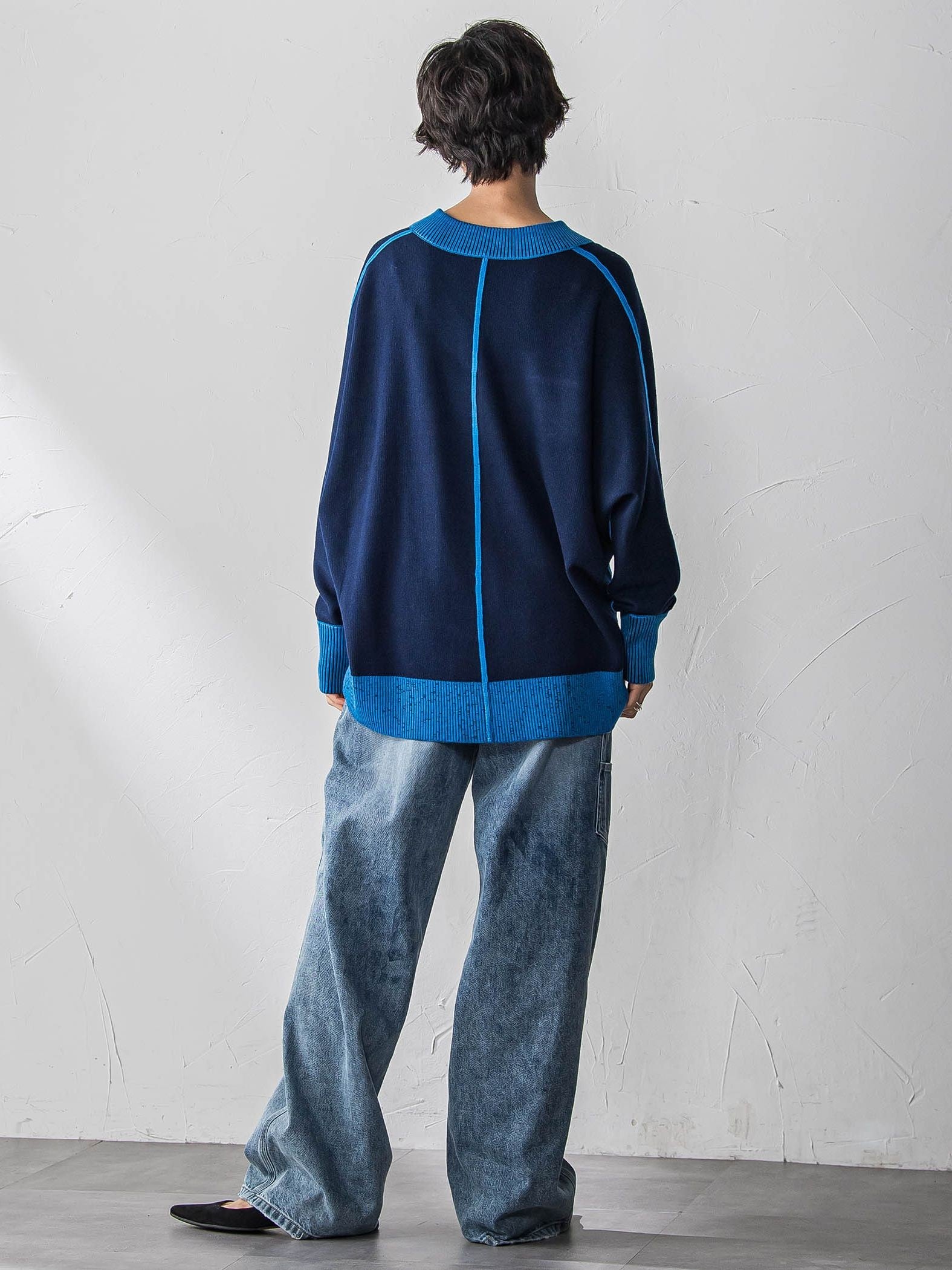 【新色追加】今日の気分で着回せるリバーシブルニット≪手洗い可能≫