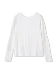 ”肌が喜ぶ”前後2WAYクルーネックロンT≪手洗い可能≫