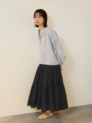 コットンローンティアードロングスカート