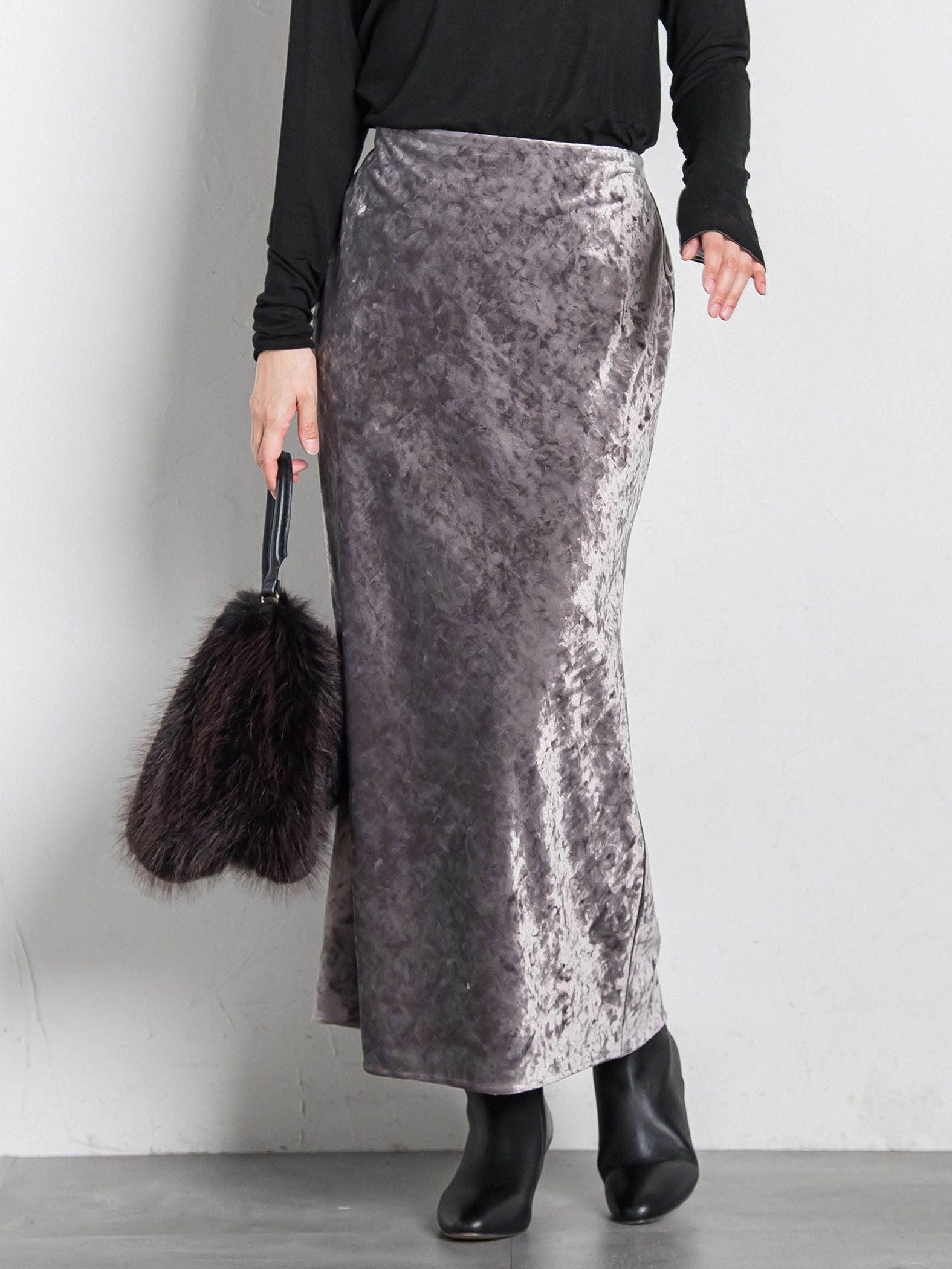 スノーベロアクラッシュスカート