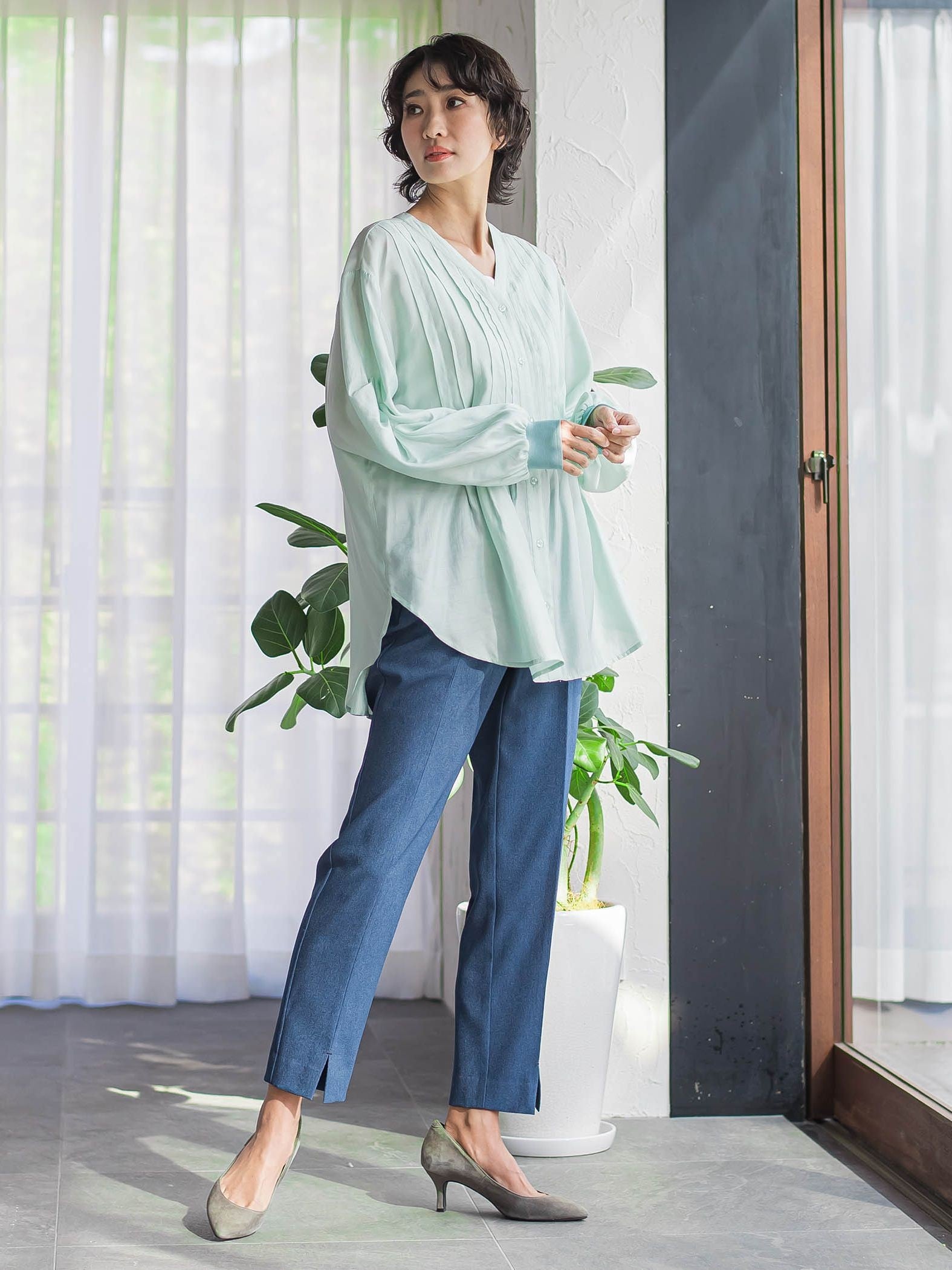 【WEB限定】シルキーローンブラウス