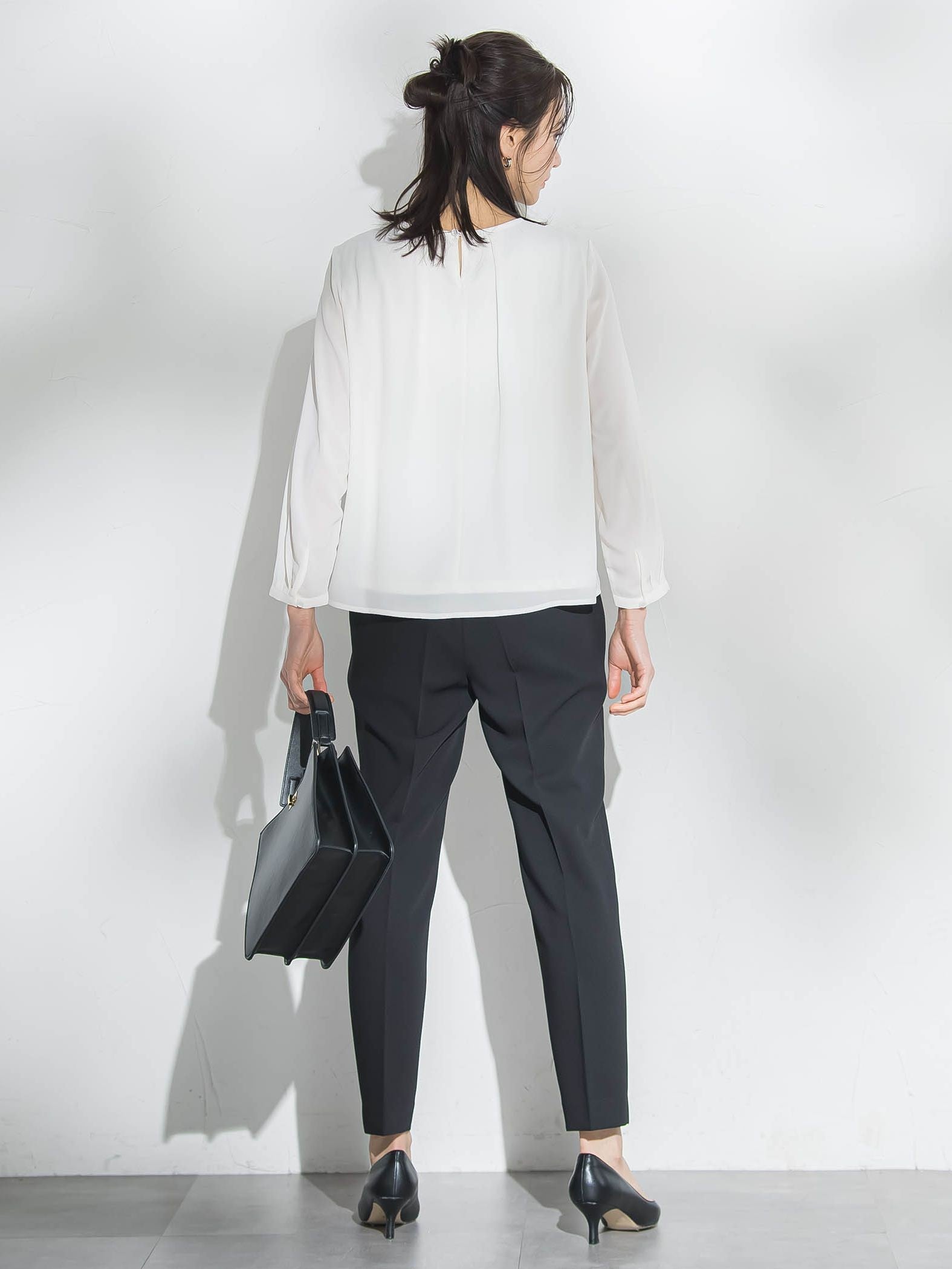【WEB限定】透けにくい安心シフォンブラウス