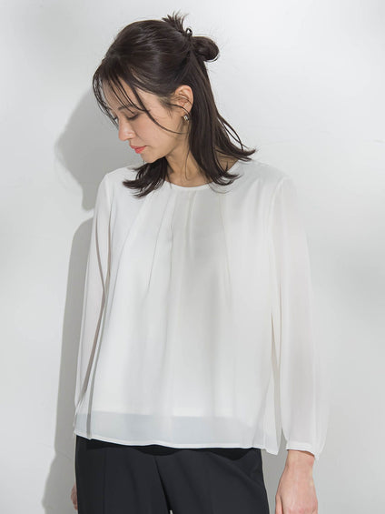 【WEB限定】こっそり暖かシフォンブラウス