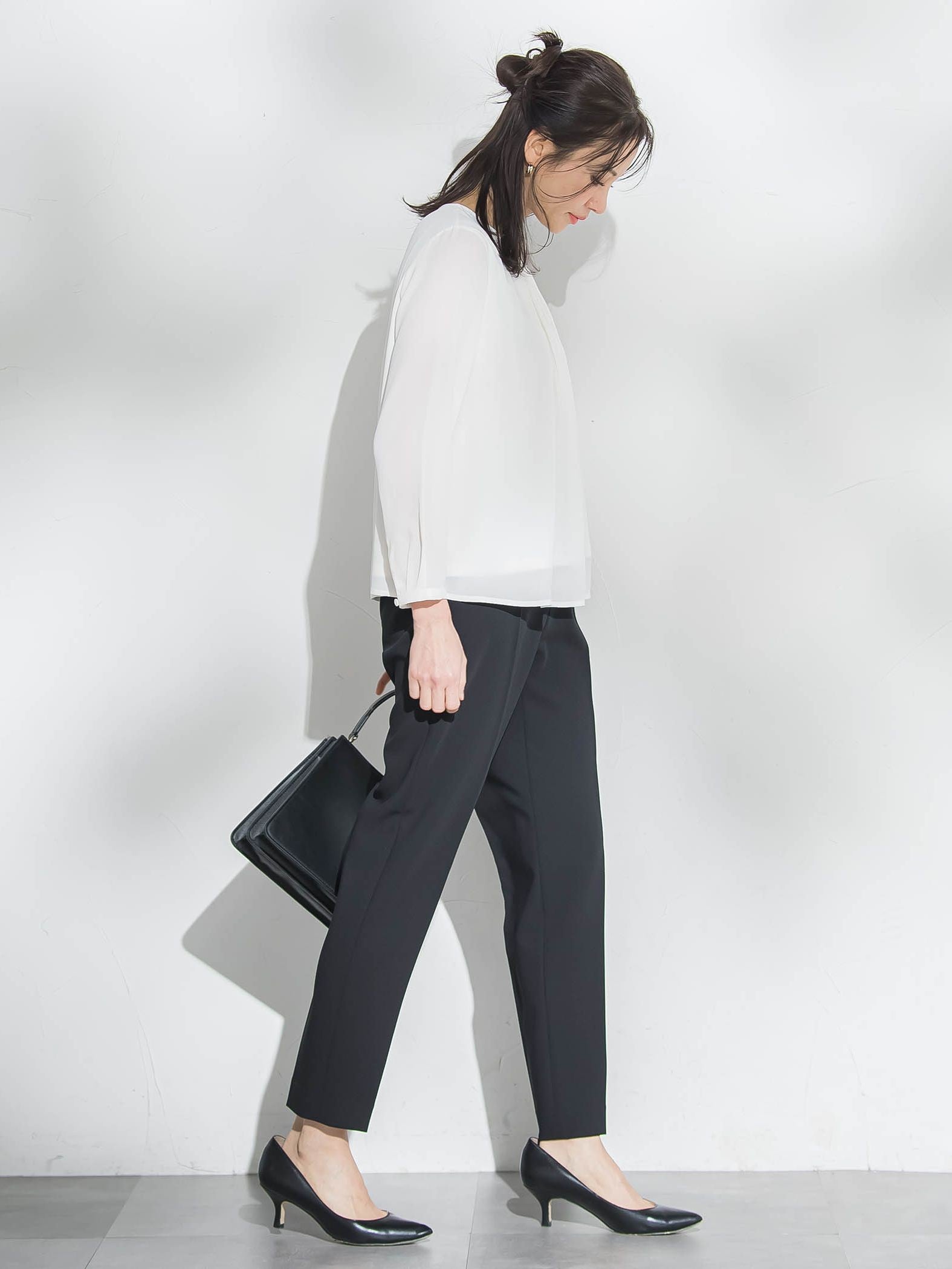 【WEB限定】透けにくい安心シフォンブラウス