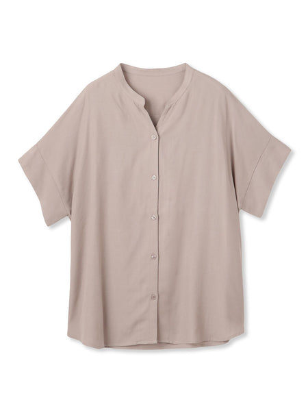 MAYSON GREY / メイソングレイ 【WEB限定】バンドカラーリネンライクシャツ≪洗濯機で洗える≫ WEB限定】バンドカラーリネンライクシャツ≪洗濯機で洗える