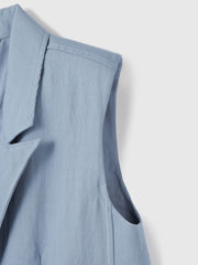 【シーズンレス】ナイロンツイルデニムベスト