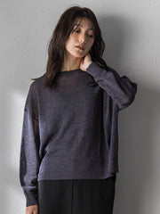 ペーパーブレンドルーズニットプルオーバー