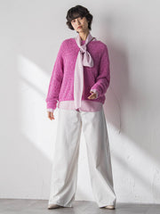 ボウタイ付きデニムシャツ≪洗濯機で洗える≫