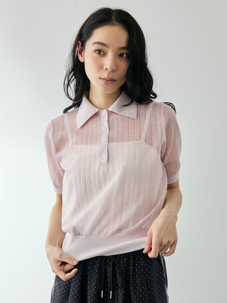 ヴィスコースポロニットプルオーバー