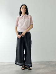 ヴィスコースポロニットプルオーバー