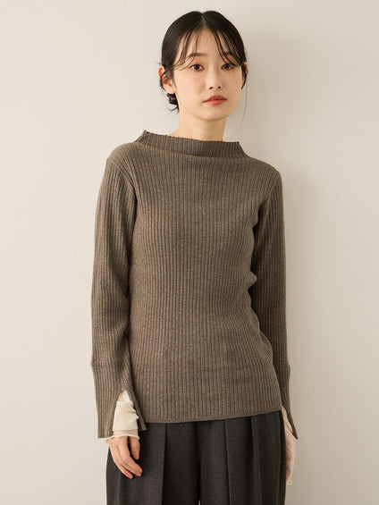 シアーカフレイヤードフウニットプルオーバー≪手洗い可能≫