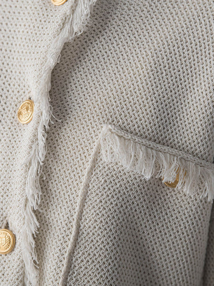 デニムライクニットジャケット