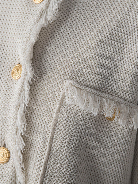 デニムライクニットジャケット