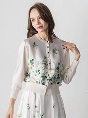 クリスマスローズカーディガン