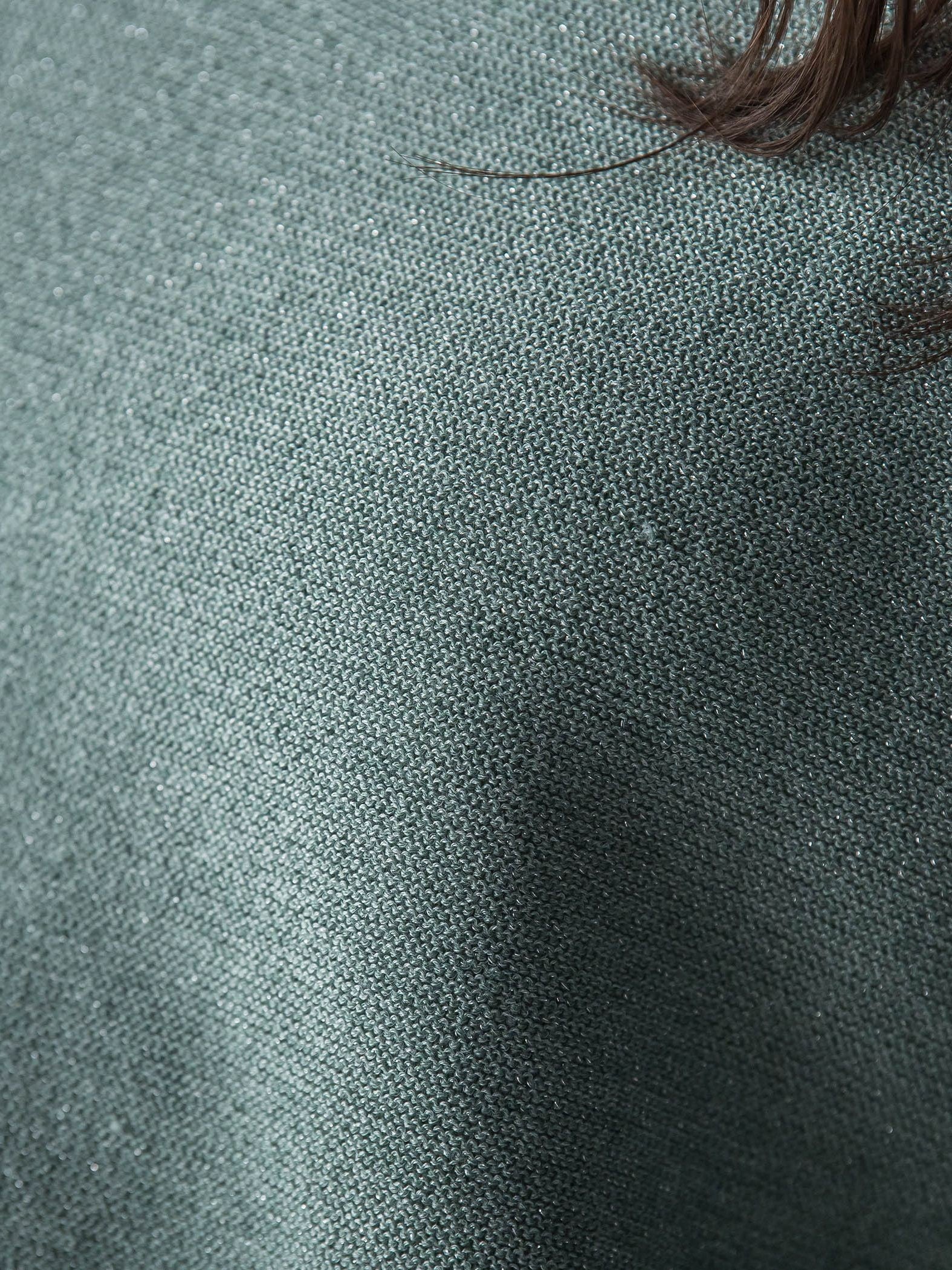 Vネックラメガーターニットプルオーバー≪手洗い可能≫