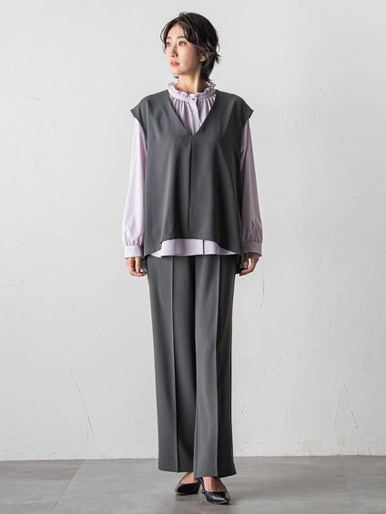 ドレープブロードストレッチブラウス