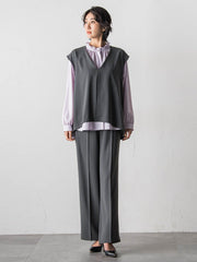 ドレープブロードストレッチブラウス