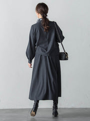 ウールブレンドストレッチブラウス≪セットアップ対応/手洗い可能≫