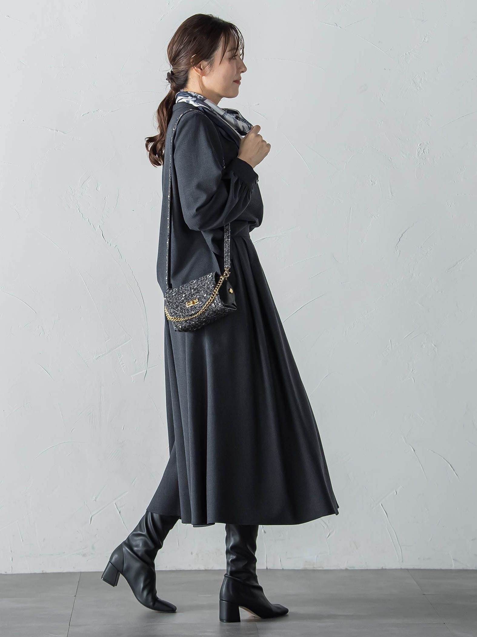 ウールブレンドストレッチブラウス≪セットアップ対応/手洗い可能≫