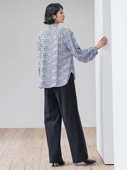 くずしドットブラウス