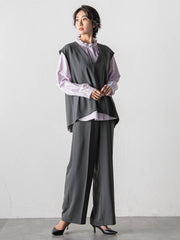 ドレープブロードストレッチブラウス