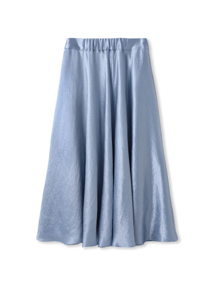 サテンフレアースカート