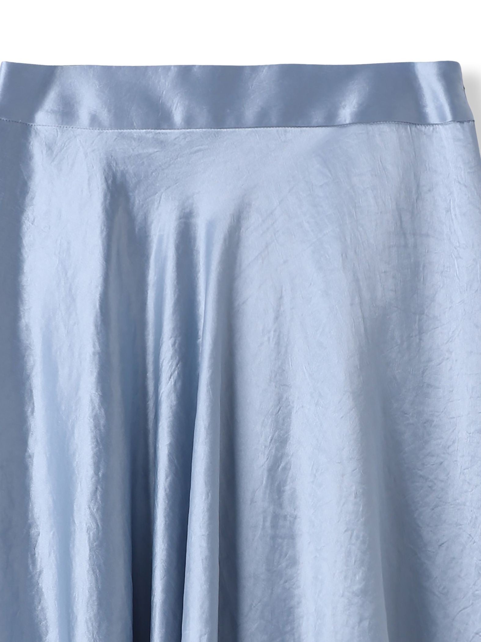 サテンフレアースカート