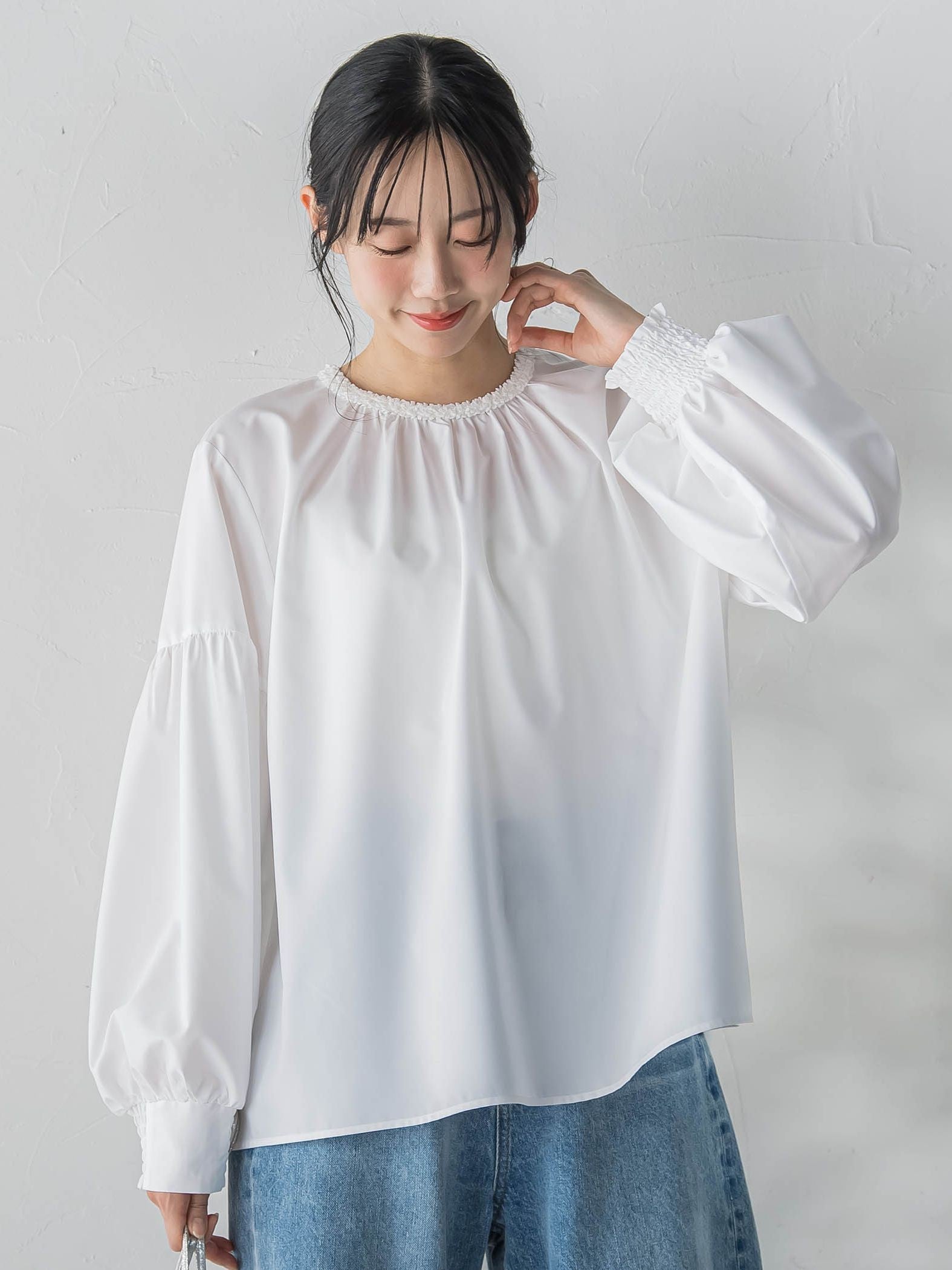 ブレードブラウス≪洗濯機で洗える≫