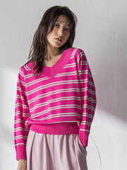 LEVITA Vネックドルマンニットプルオーバー