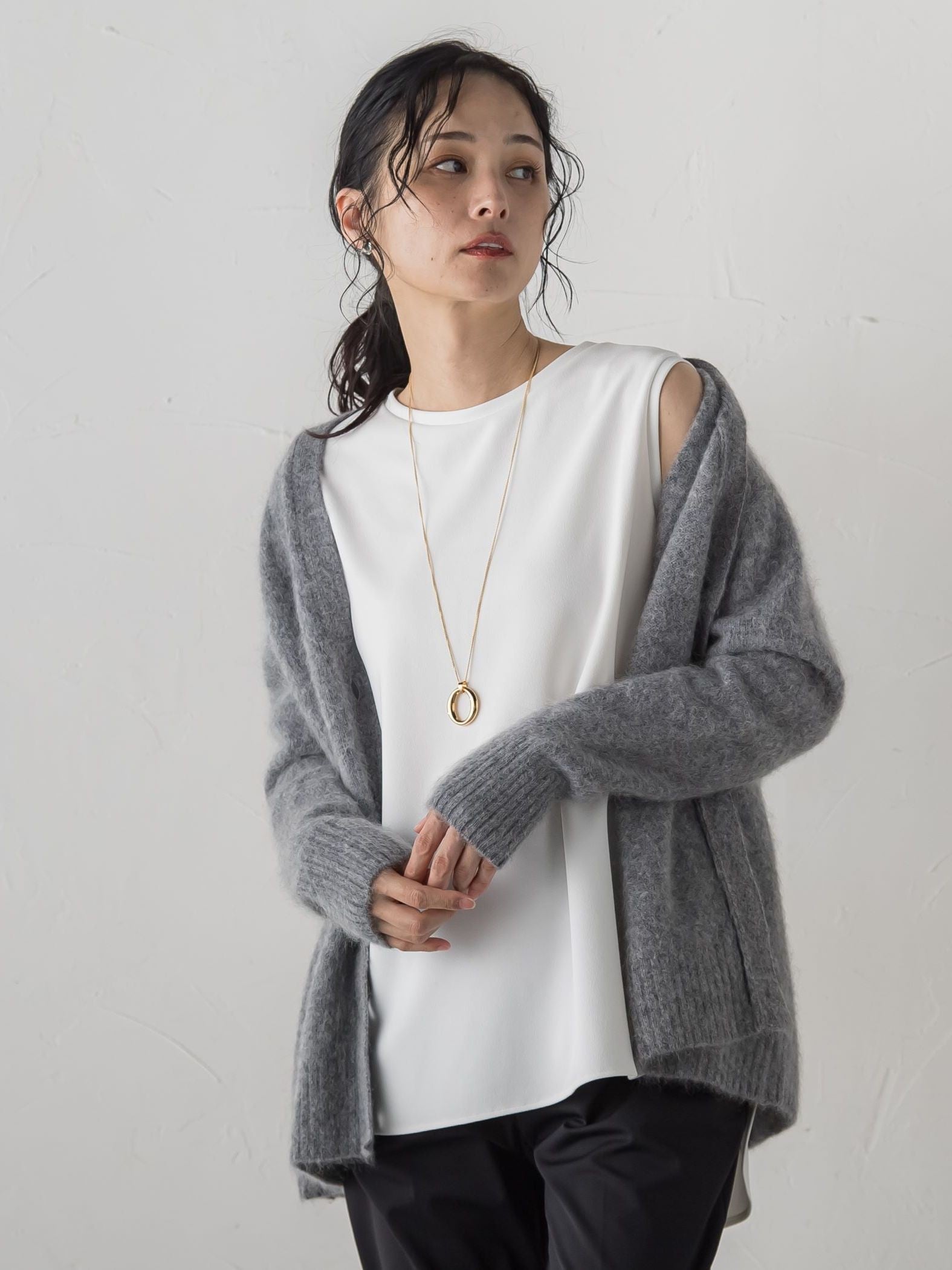 【WEB限定】≪秋冬の重ね着に≫季節をつなぐレイヤードタンク