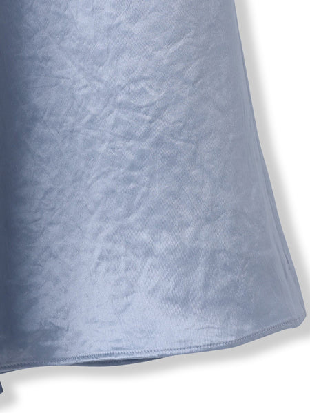 サテンフレアースカート