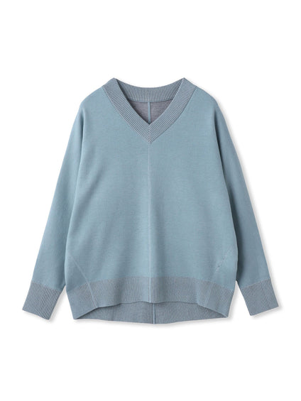 今日の気分で着回せるリバーシブルニット≪手洗い可能≫