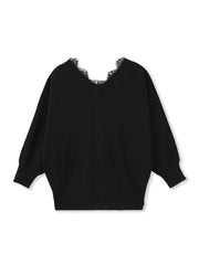 2WAYレースネックニットプルオーバー