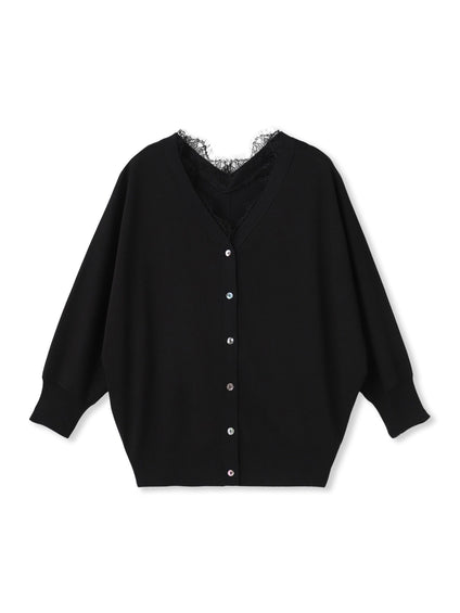 2WAYレースネックニットプルオーバー