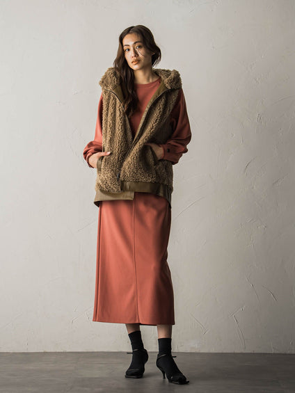 ジョーゼットダンボールAラインスカート≪セットアップ対応/洗濯機で洗える≫