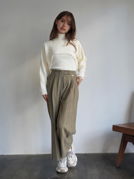 Glen Check Wide Pants［under150cmさんもオススメ］≪手洗い可能≫