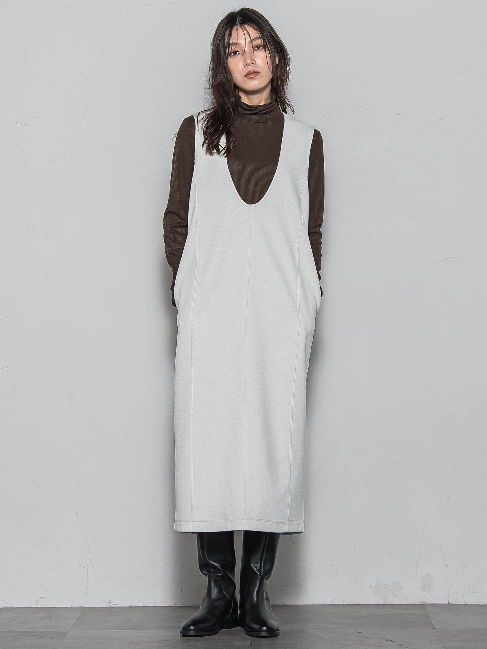 メランジリブタートルネックプルオーバー≪手洗い可能≫