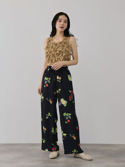 フルーツモチーフワイドパンツ
