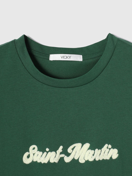 さがら刺繍ロゴTシャツ≪洗濯機で洗える≫