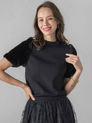 ファースリーブハイネックニット≪手洗い可能≫