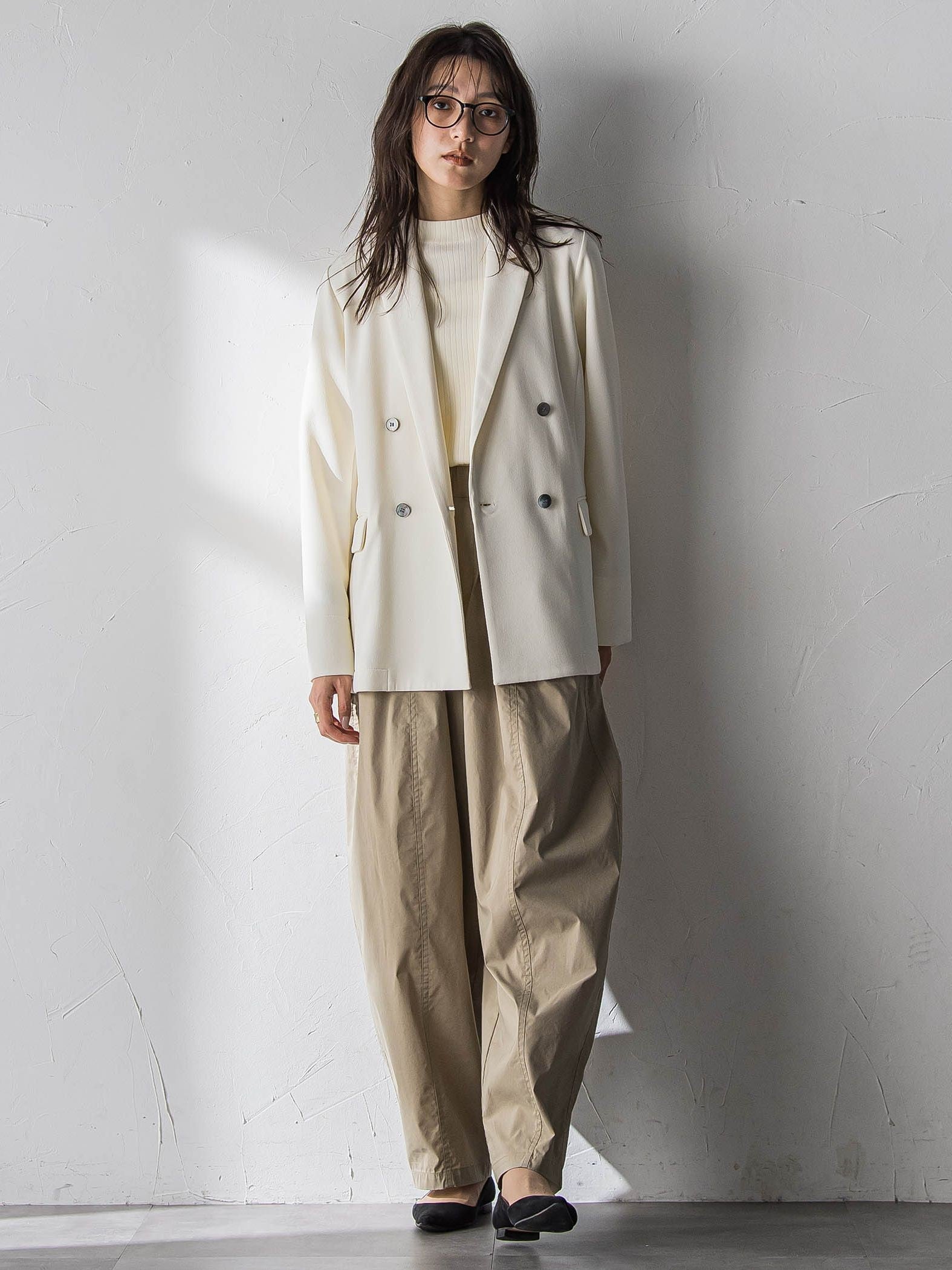 【えらべるSET UP】叶えるダブルブレストジャケット≪手洗い可能≫