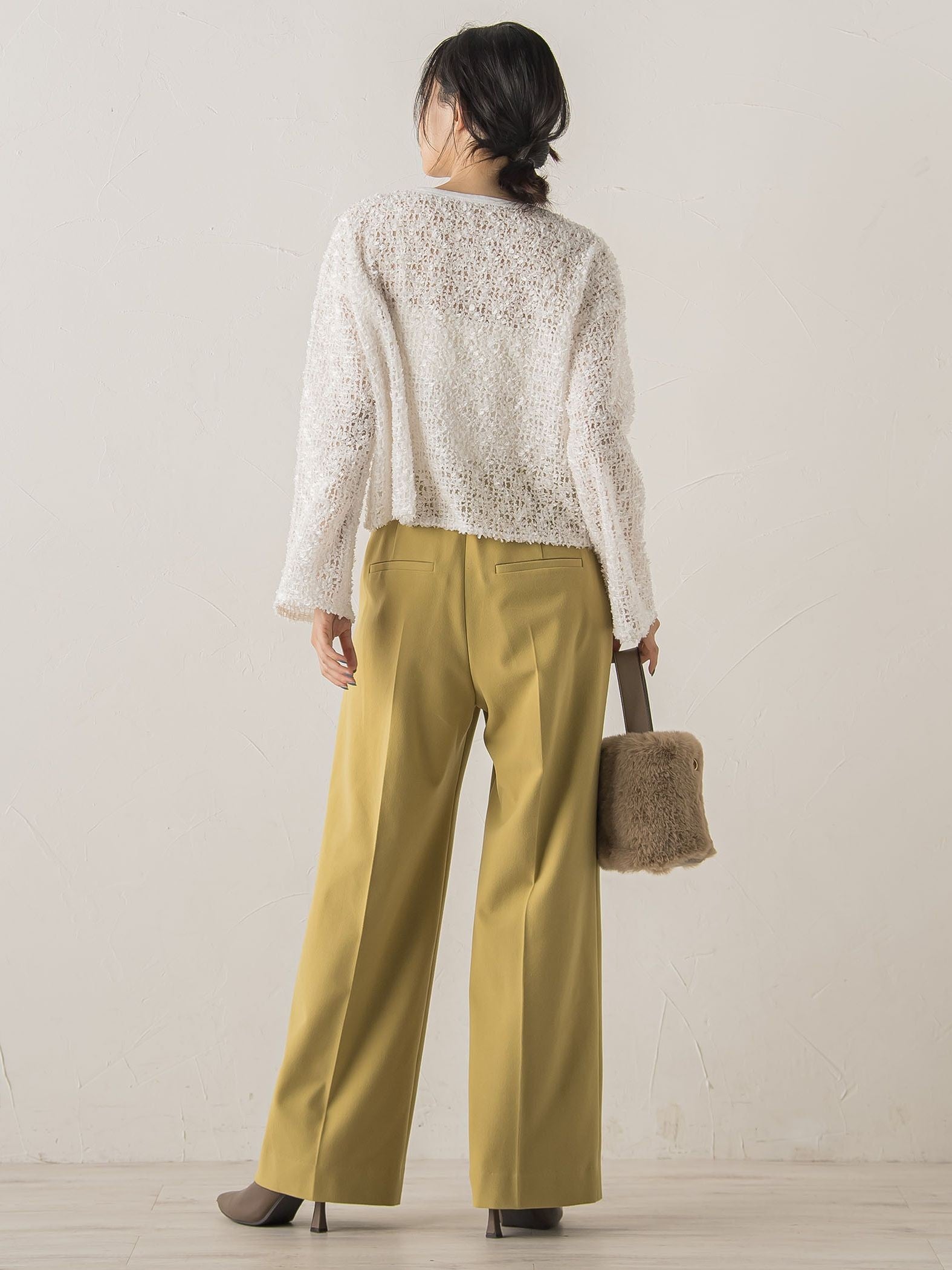 両面起毛ストレッチパンツ≪洗濯機で洗える≫