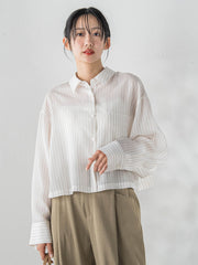 LYOCELL DOBBY STRIPEシャツ