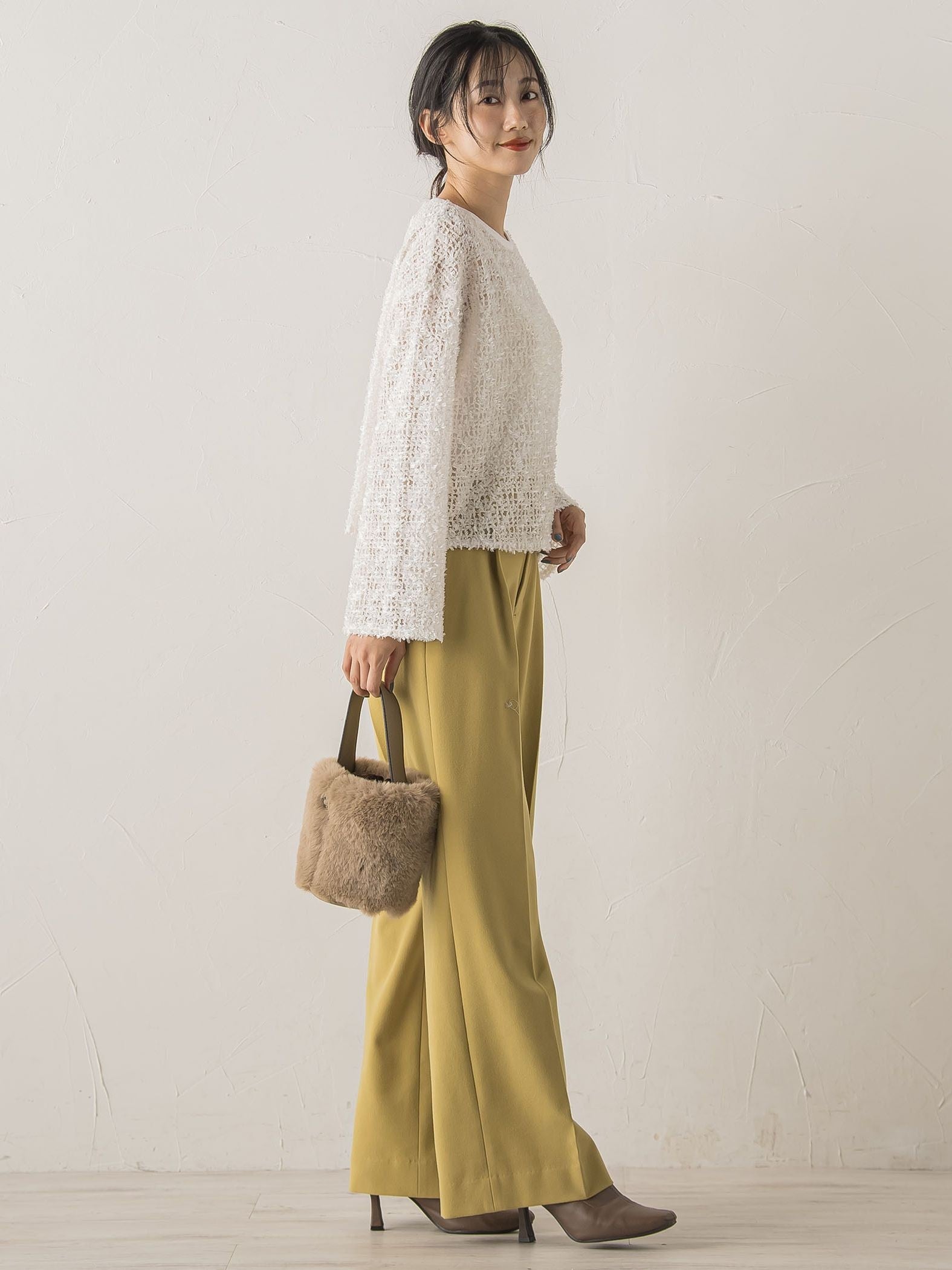 両面起毛ストレッチパンツ≪洗濯機で洗える≫