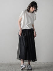 マシュマロポンチカットソー≪洗濯機で洗える≫